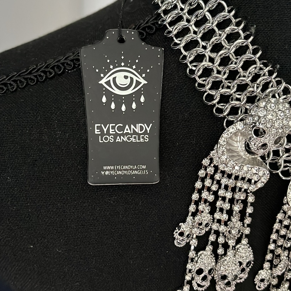 Eye candy Los Angeles, skeleton, rhinestone, necklace, new tags eye candy - Picture 4 of 7